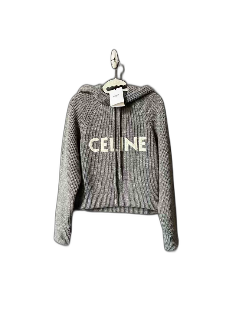 Grey Hooded Celine Sweater