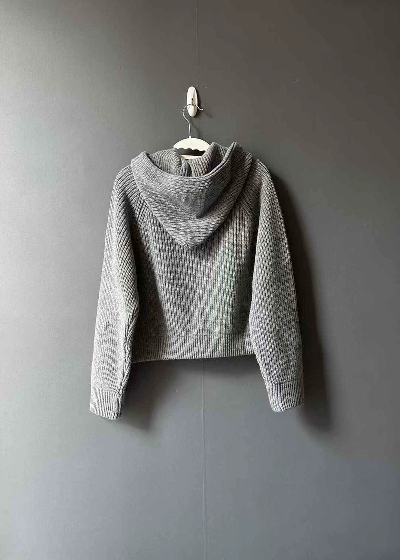 Grey Hooded Celine Sweater