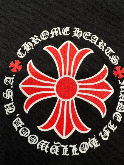 Chrome Hearts Black Red Cross Hoodie-yf