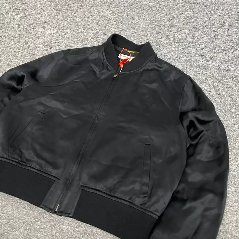 Saint Laurent Silk Baseball Jacket Size 42