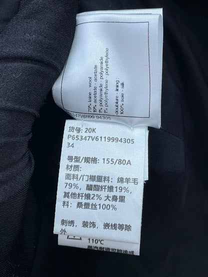 Chanel Black Gold Wave Edged Jacket