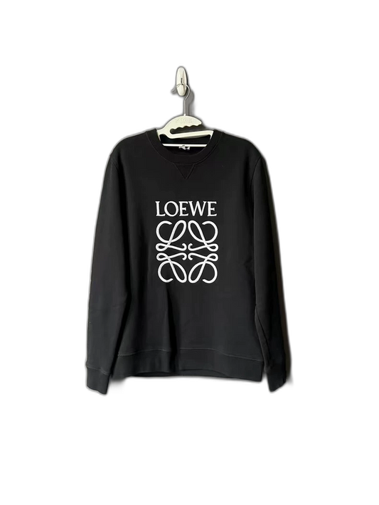 LOEWE Black Embroidered Sweatshirt Size S