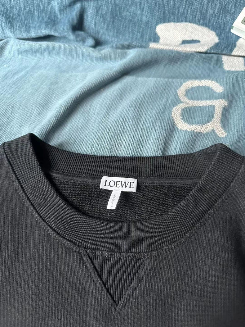 LOEWE Black Embroidered Sweatshirt Size S