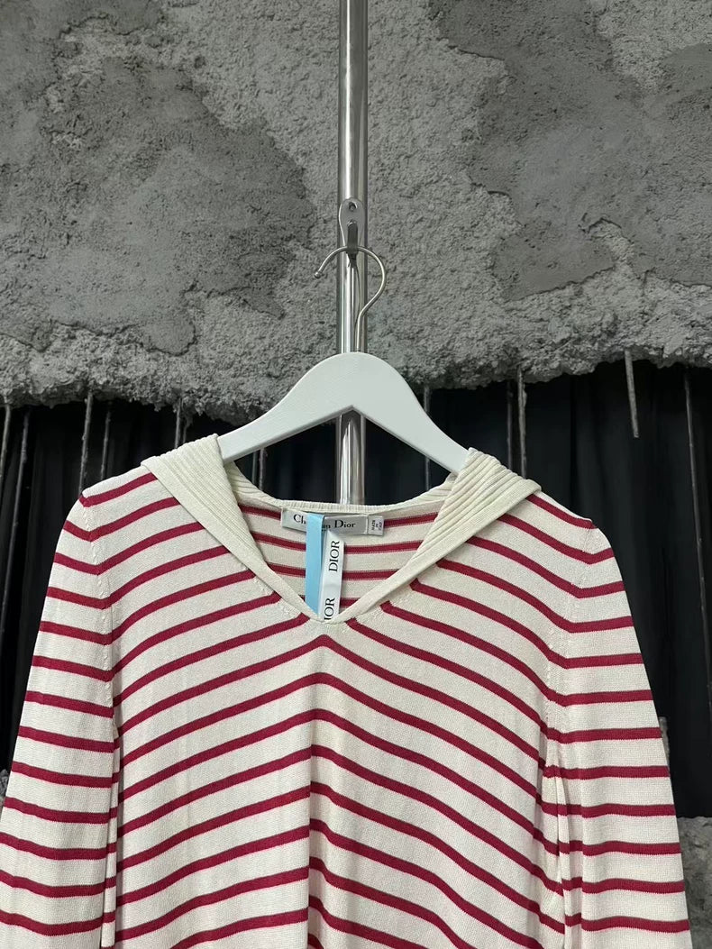 Dior Striped Knit Long Sleeve Shirt