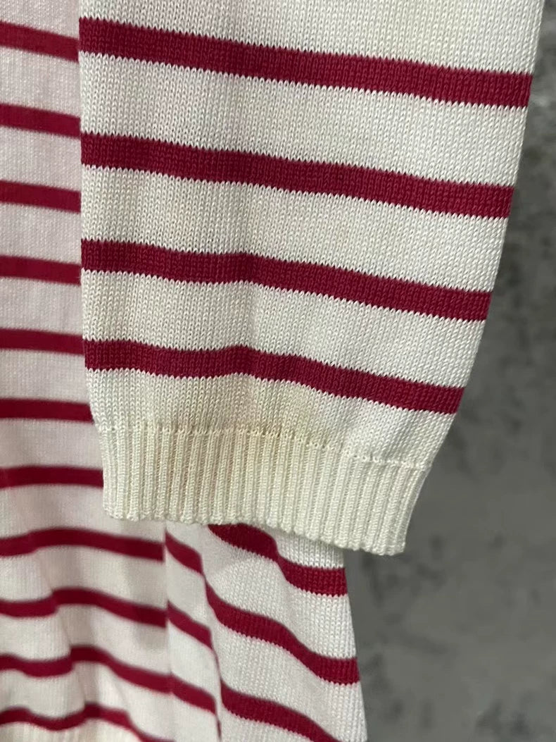 Dior Striped Knit Long Sleeve Shirt