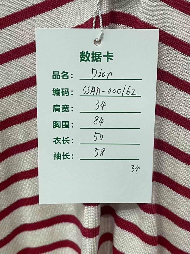 Dior Striped Knit Long Sleeve Shirt