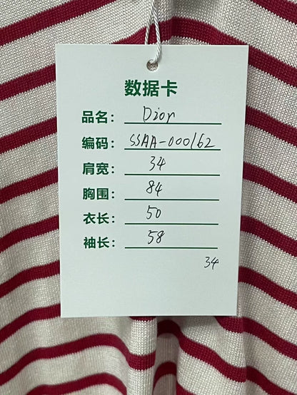 Dior Striped Knit Long Sleeve Shirt