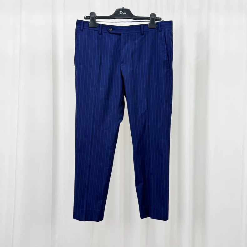 Canali Wool Striped Tailored Trousers-yf