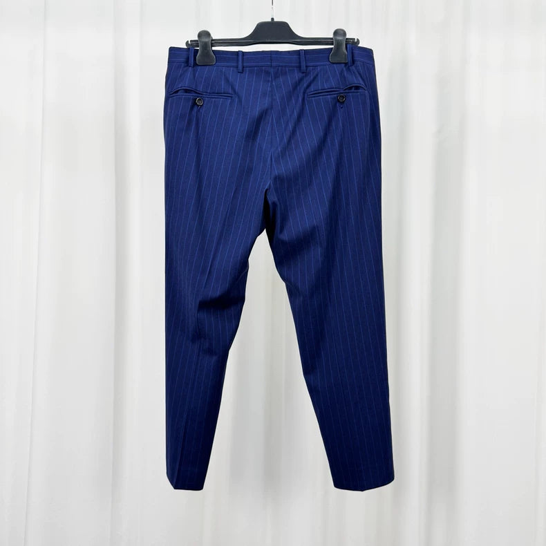 Canali Wool Striped Tailored Trousers-yf