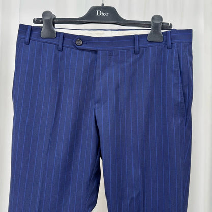 Canali Wool Striped Tailored Trousers-yf