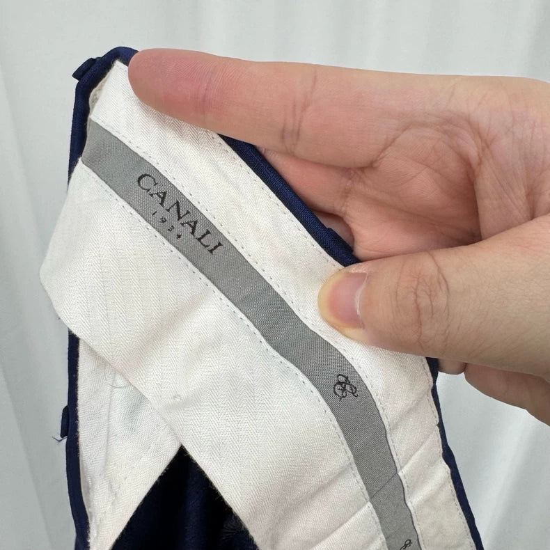 Canali Wool Striped Tailored Trousers-yf