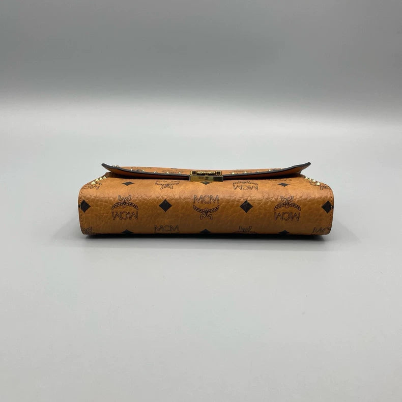 MCM Classic Cognac Color Chain Crossbody Bag