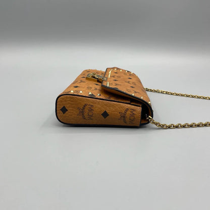 MCM Classic Cognac Color Chain Crossbody Bag