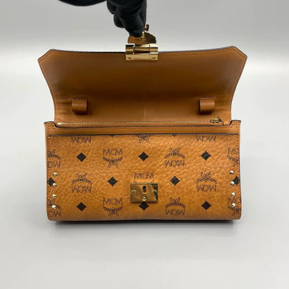 MCM Classic Cognac Color Chain Crossbody Bag
