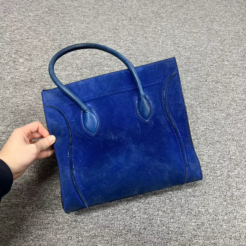 Celine Blue Suede Smile Bag