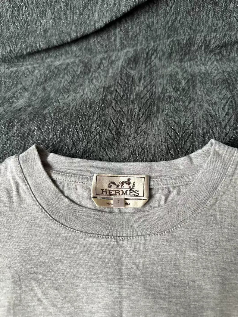 Hermes Gray Short Sleeve Shirt
