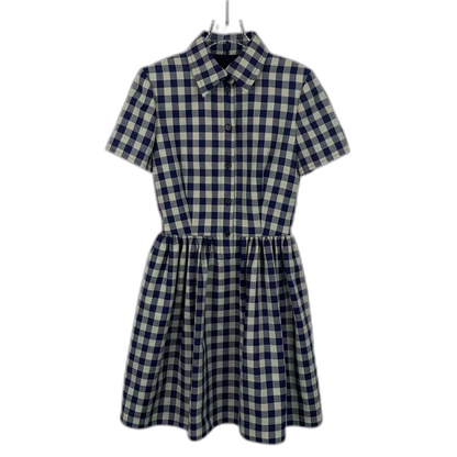 Dior Colorful Check Short Sleeve Dress