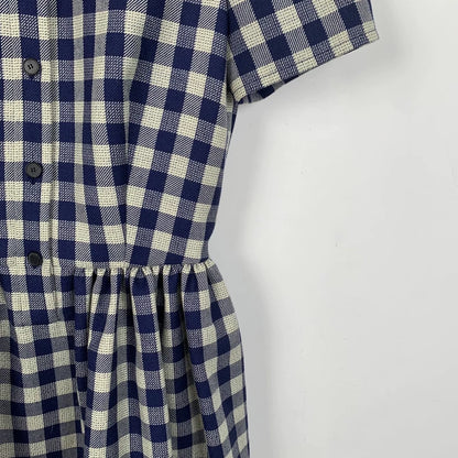 Dior Colorful Check Short Sleeve Dress