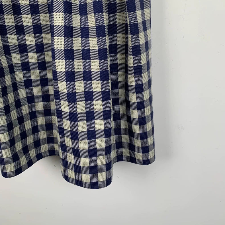 Dior Colorful Check Short Sleeve Dress