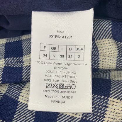 Dior Colorful Check Short Sleeve Dress