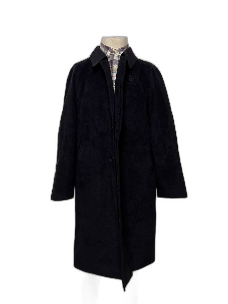 Givenchy Black Gray Mohair Polo Coat