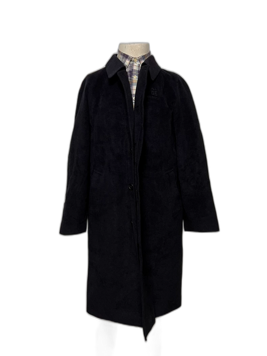 Givenchy Black Gray Mohair Polo Coat
