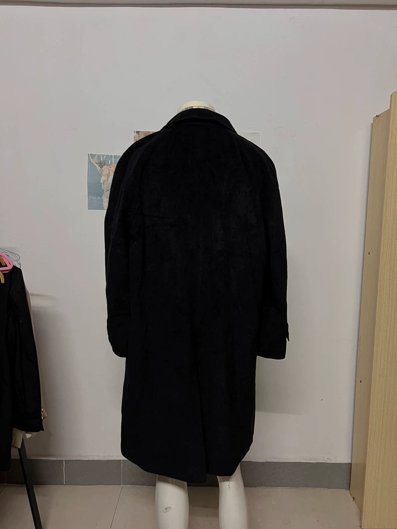 Givenchy Black Gray Mohair Polo Coat