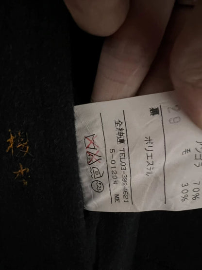 Givenchy Black Gray Mohair Polo Coat