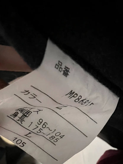 Givenchy Black Gray Mohair Polo Coat