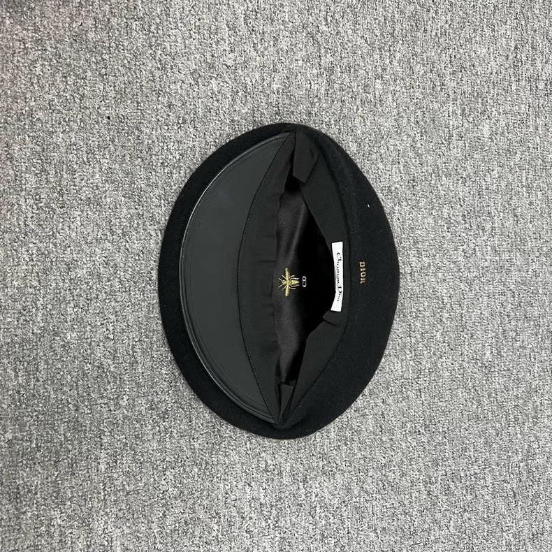 Dior Wool and Leather Beret Hat