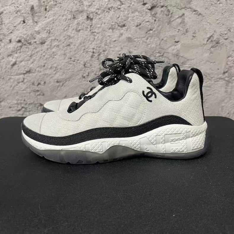 Chanel Black and White Sneakers for Men