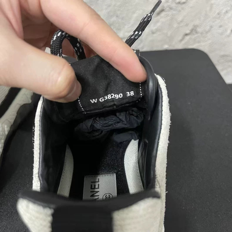 Chanel Black and White Sneakers for Men
