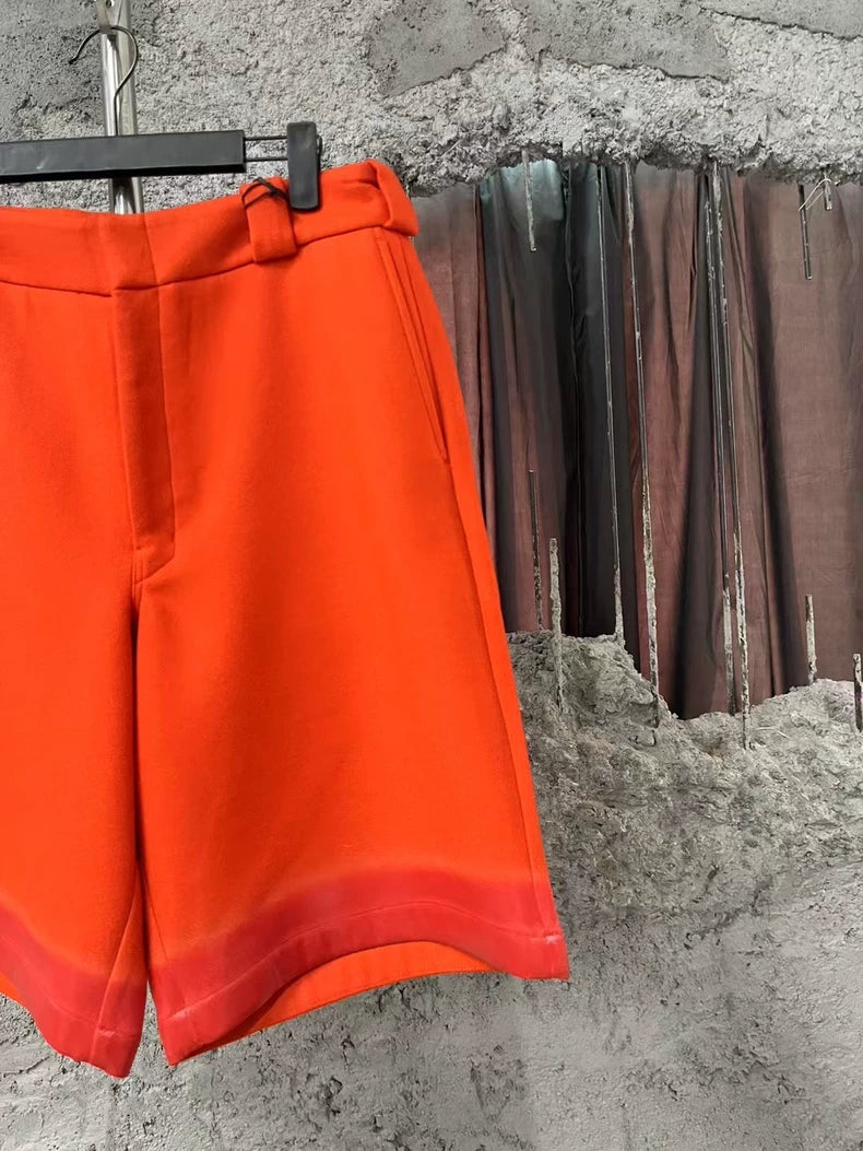 Prada Wool Patch Triangle Logo Shorts