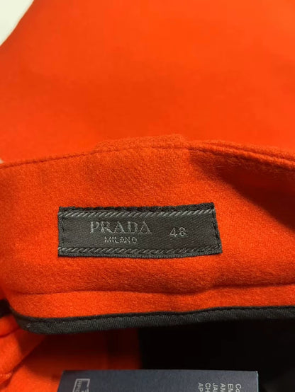 Prada Wool Patch Triangle Logo Shorts