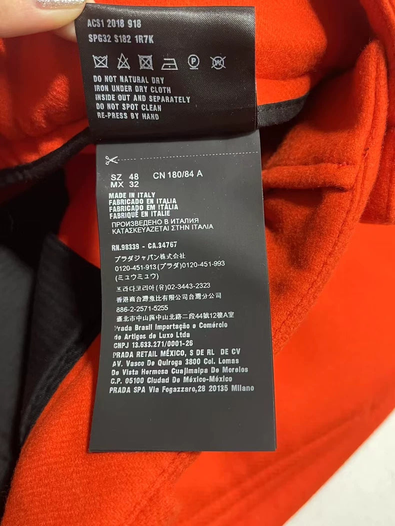 Prada Wool Patch Triangle Logo Shorts