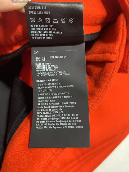 Prada Wool Patch Triangle Logo Shorts