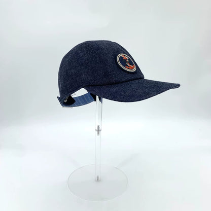 Hermes Logo Embroidered Cotton Baseball Cap