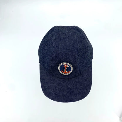 Hermes Logo Embroidered Cotton Baseball Cap