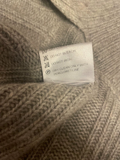 Hermes Grey Cashmere Zip Cardigan Sweater