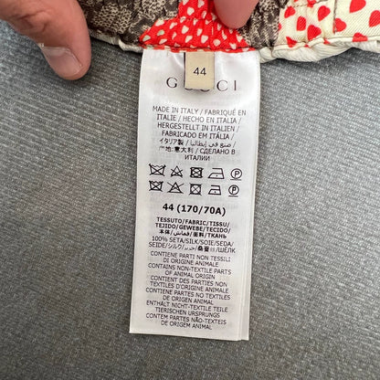 Gucci Logo Apple Print Silk Shorts
