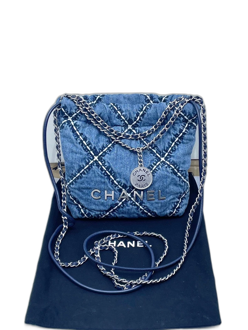 CHANEL Mini Denim Bag with Chain Strap