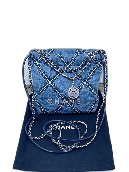 CHANEL Mini Denim Bag with Chain Strap