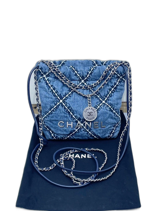 CHANEL Mini Denim Bag with Chain Strap