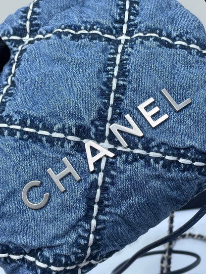 CHANEL Mini Denim Bag with Chain Strap