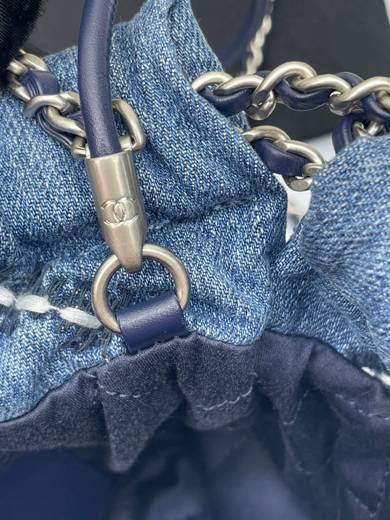 CHANEL Mini Denim Bag with Chain Strap