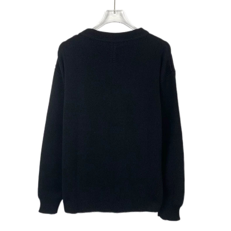 Saint Laurent Black Logo Knit Sweater
