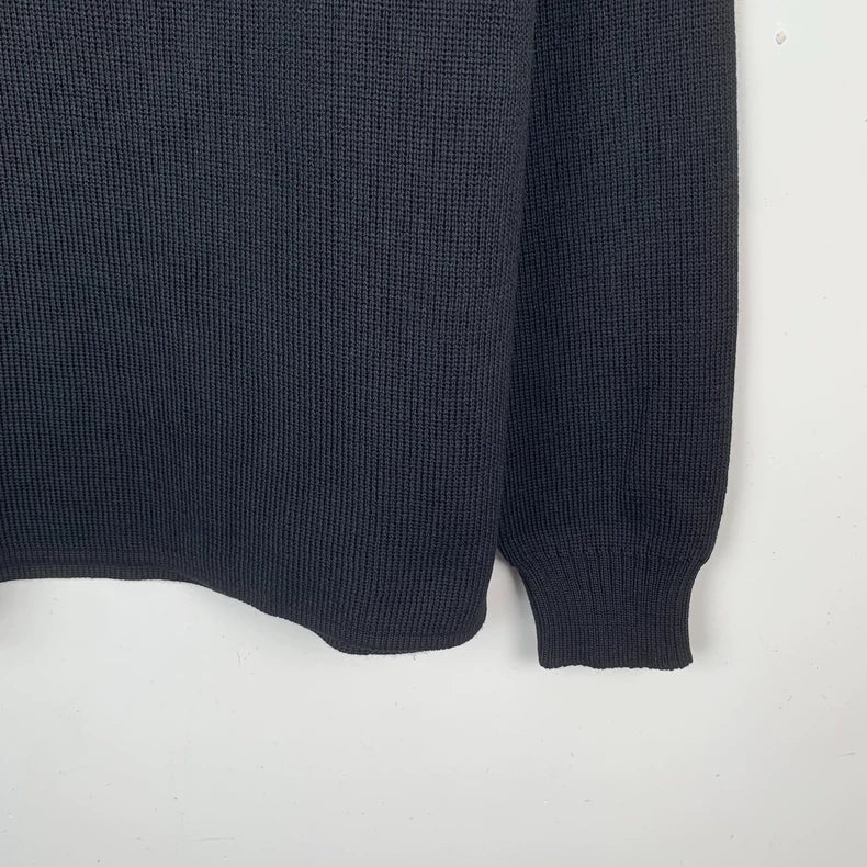 Saint Laurent Black Logo Knit Sweater