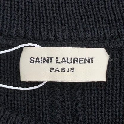 Saint Laurent Black Logo Knit Sweater