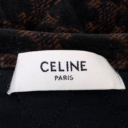 Celine Brown Logo Printed Cotton Jacket