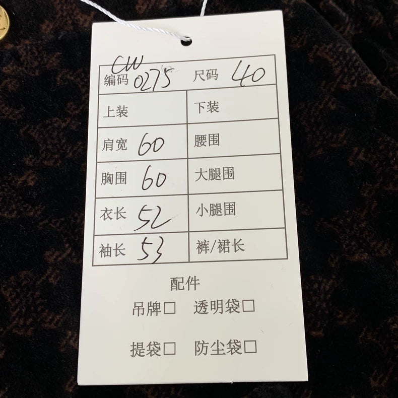 Celine Brown Logo Printed Cotton Jacket